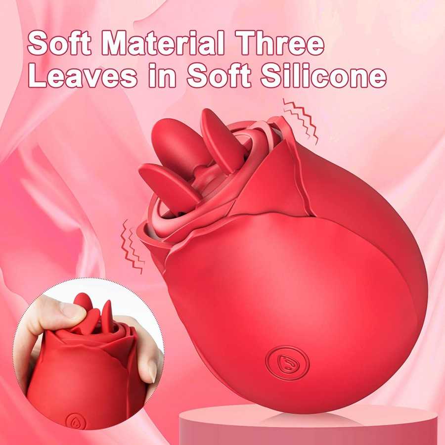 Rose Sucking Toy,Suction Toys for Women for Sex,Rosebud Vibrator Rose Vibrator and Adult Dildo Sex Toys with 9 Powerful Licking 