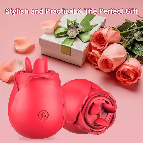 Rose Sucking Toy,Suction Toys for Women for Sex,Rosebud Vibrator Rose Vibrator and Adult Dildo Sex Toys with 9 Powerful Licking 
