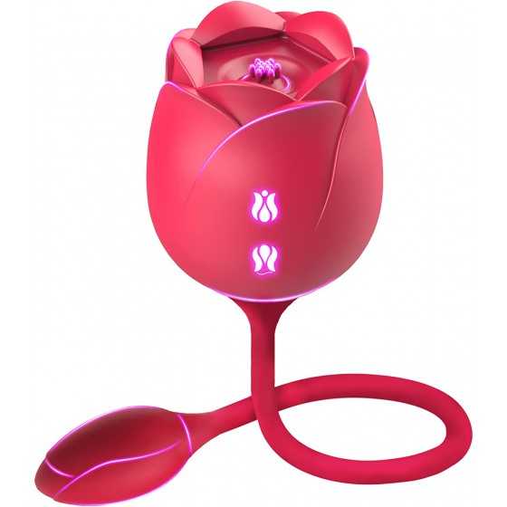 Rose Sucking Toy,Suction Toys for Women for Sex,Rosebud Vibrator Rose Vibrator and Adult Dildo Sex Toys with 9 Powerful Licking 
