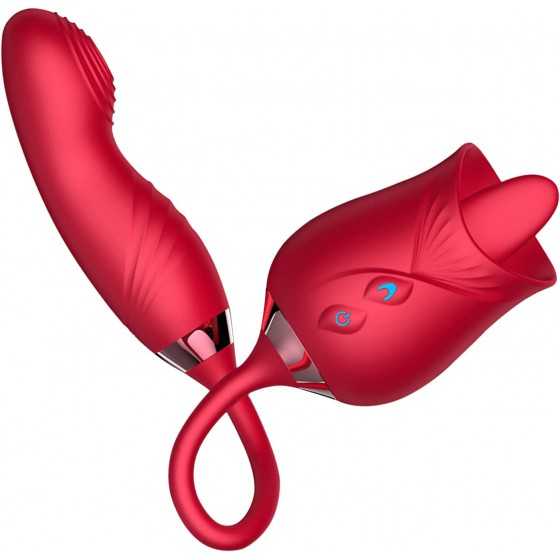 Rose Sex Toy for Women Sex - 3in1 Upgrade Rose Sex Stimulator for Women with 10 Tongue Licking & 10 Flapping Modes Vibrator Adul