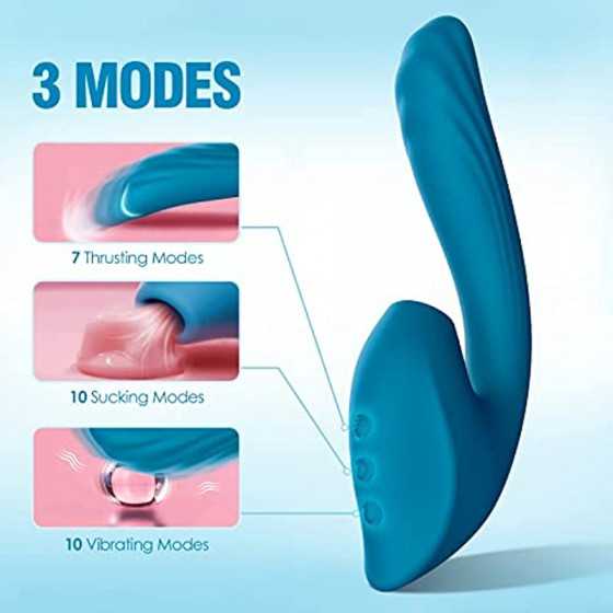 Clitoral Sucking Vibrator Sex Toys for Women - QUZAR 2023 Newly Pulse Pure G Spot Vibrator Dildo with 10 Suction Vibration & 7 T