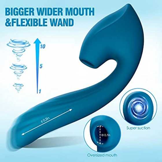 Clitoral Sucking Vibrator Sex Toys for Women - QUZAR 2023 Newly Pulse Pure G Spot Vibrator Dildo with 10 Suction Vibration & 7 T