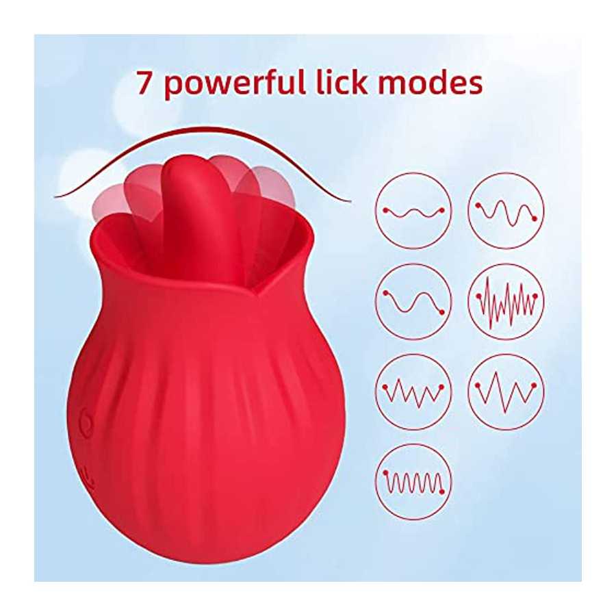Clitoralis Stimulator for Women Rose Toys Tongue Licking Toys for Womens Sex Pleasure G Spot Clit Nipple Vibrator Sex Toys for C
