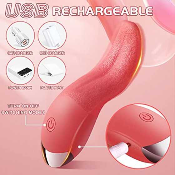 Clitoral Vibrator,Realistic Vibrator with 10 Vibration Modes ,Clitoralis Stimulator for Women,Clitoral Tongue Licking Vibrator,S
