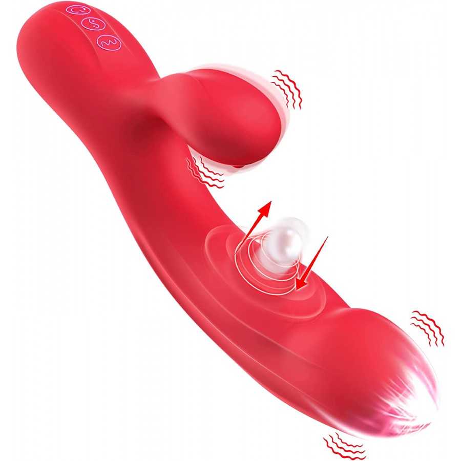 Rabbit G Spot Vibrators Sex Toys for Woman with 10 Vibration Modes Triple Stimulator Waterproof Rechargeable Powerful Dual Motor