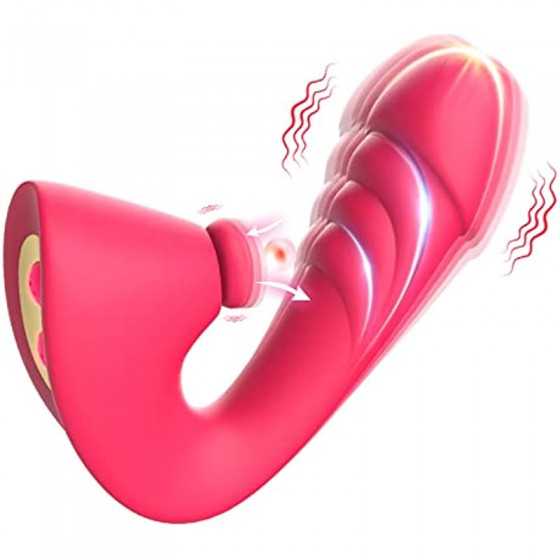 Clitoral G Spot Dildo Vibrator Sex Toys for Women with 7 Powerful Modes, Tapping & Vibrating Dual Stimulation Clit Anal Couple V