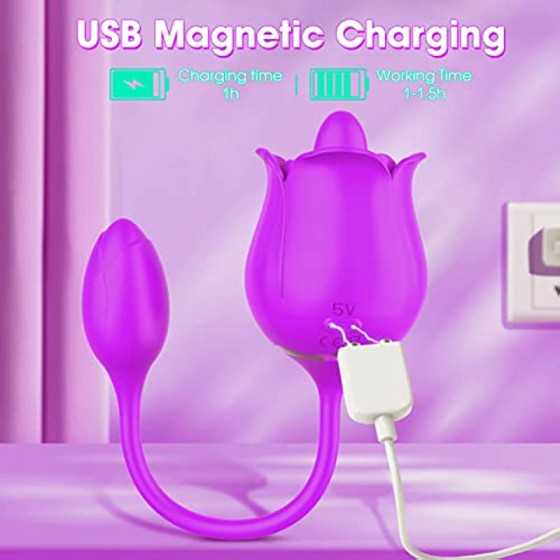 Rose Toy Vibrator for Women - Rose Toy, Rose Sex Stimulator for Women G Spot Rose Vibrator, Clitoral Vibrator Dildo Stimulator V