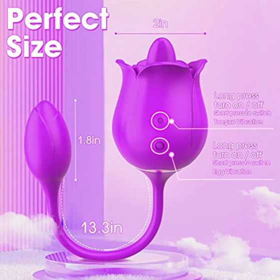 Rose Toy Vibrator for Women - Rose Toy, Rose Sex Stimulator for Women G Spot Rose Vibrator, Clitoral Vibrator Dildo Stimulator V