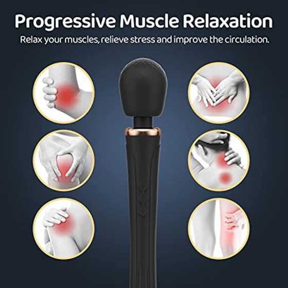 Powerful Vibrator for Women, Personal Wand Massager, Waterproof, Wireless, USB Rechargeable with 5 Speeds & 20 Vibration Modes. 