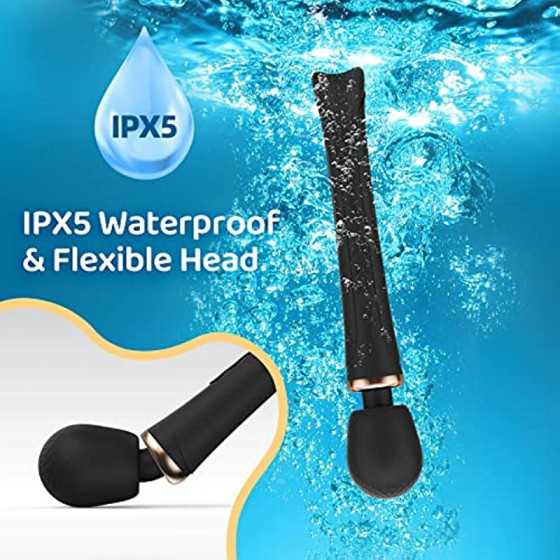 Powerful Vibrator for Women, Personal Wand Massager, Waterproof, Wireless, USB Rechargeable with 5 Speeds & 20 Vibration Modes. 