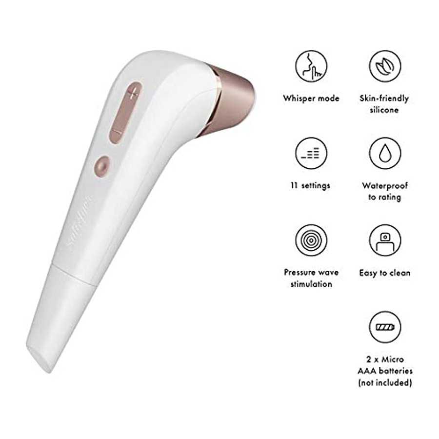 Satisfyer Number Two Air-Pulse Clitoris Stimulator - Non-Contact Clitoral Sucking Pressure-Wave Technology, Waterproof