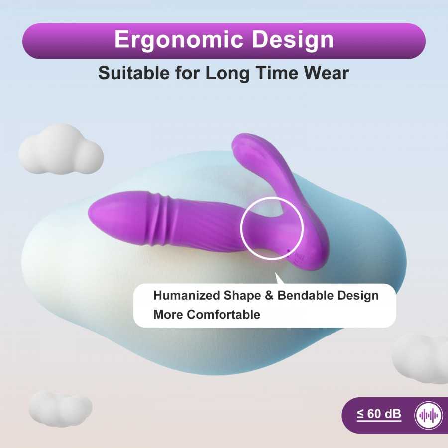 Sex Toys Wearable Clitoral G Spot Vibrator for Clit & G Spot Dual Stimulation, SUNFOME 26ft Remote Control Adult Sex Toys with 1