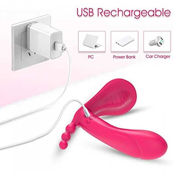 Fully-Fitted Wearable Butterfly Vibrator, G Spot Vibrator Clitoral Stimulator with 10 Flapping & Vibrating Modes, Remote Control