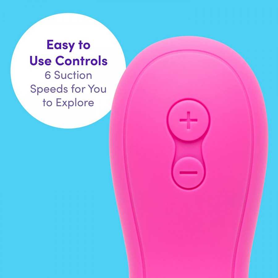 Lovehoney Thrill Pink Suction Stimulator for Women - Ladies Vibrating Toy with Rechargeable Built in Battery