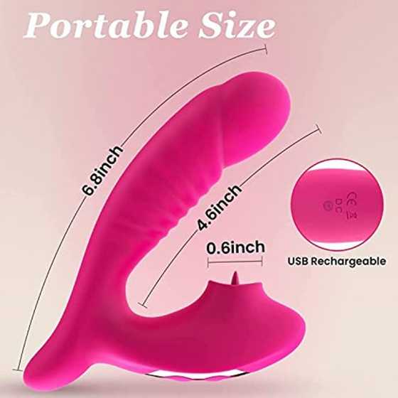 Clitoralis Stimulator for Women G Spot Clit Vibrator Realistic Dildo Silicone Thrusting 10 Vibration Clitoral Nipple Anal Clitor