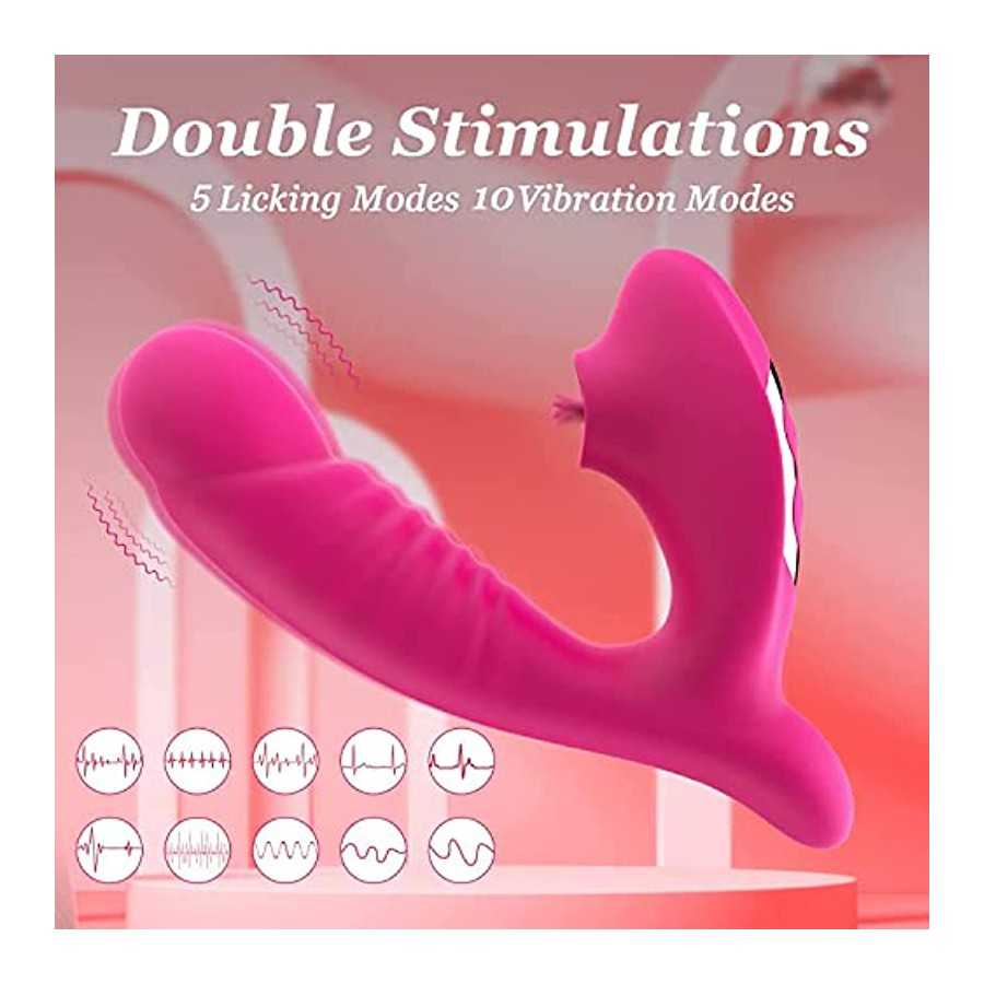 Clitoralis Stimulator for Women G Spot Clit Vibrator Realistic Dildo Silicone Thrusting 10 Vibration Clitoral Nipple Anal Clitor