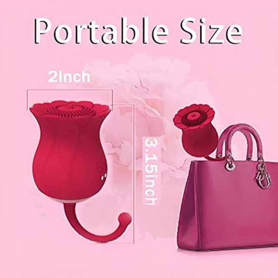 Sex Toy for Womens Rose Toys Clit Vibrator Tongue Sucking Clitoral Vibrater Nipple Stimulator 10 Vibration Rechargeable Clitoris