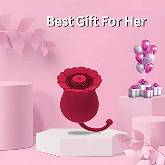 Sex Toy for Womens Rose Toys Clit Vibrator Tongue Sucking Clitoral Vibrater Nipple Stimulator 10 Vibration Rechargeable Clitoris