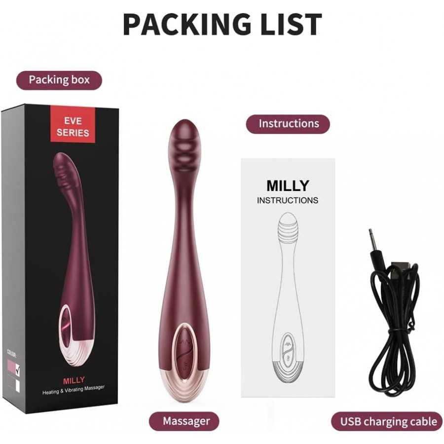 G Spot Clitoral Vibrator, Quick Orgasm Finger Vibe with 7 Vibrations & 2 Heating Modes for Nipple Vagina Tits Clits Clitoris Ana