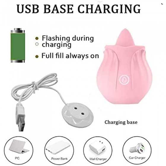 Rose Sex Toy for Women Sex - Upgrade Rose Sex Stimulator for Women with 10 Tongue Licking Modes Vibrator Adult Sex Toys for Coup