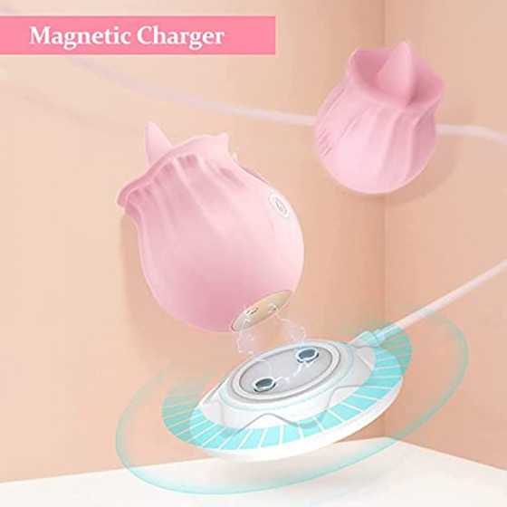 Rose Sex Toy for Women Sex - Upgrade Rose Sex Stimulator for Women with 10 Tongue Licking Modes Vibrator Adult Sex Toys for Coup