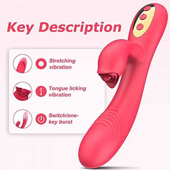 Thrusting Rabbit G Spot Vibrators Sex Toys for Woman with 10 Thrusting Modes 10 Vibration Modes Triple Stimulator Waterproof Rec