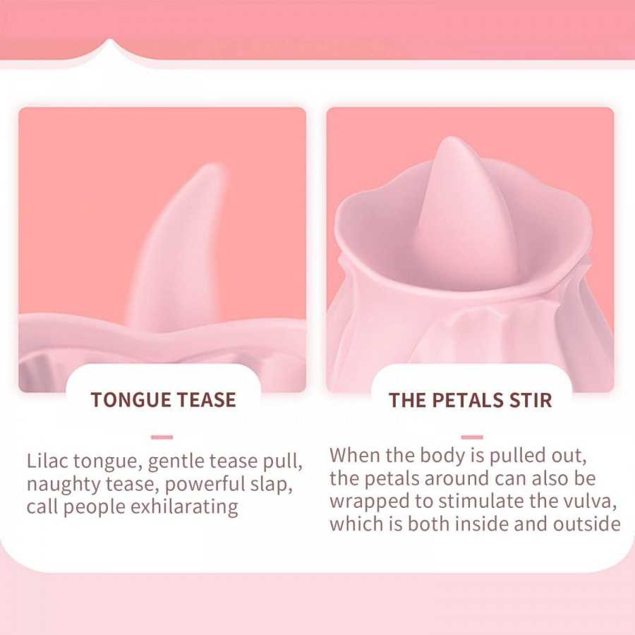 Dual Head Sex Tongue for Licking and Sucking, Rose Toy for Women, Clitorals Stimulator, Electric Women Relaxing Toy, Woman Sucti