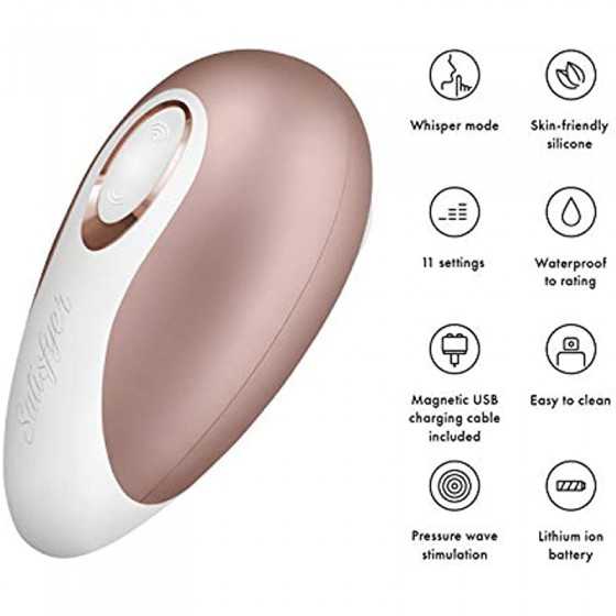 Satisfyer Deluxe Air-Pulse Clitoris Stimulator - Non-Contact Clitoral Sucking Pressure-Wave Technology, Waterproof, Rechargeable