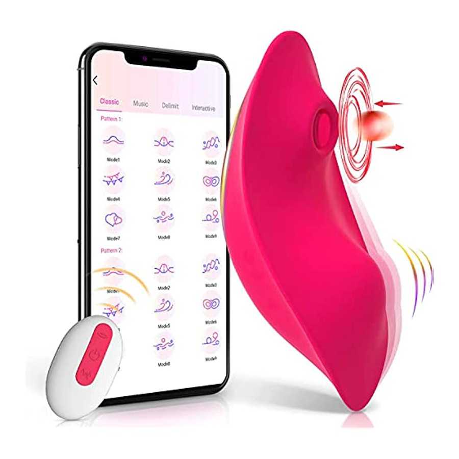 Wearable Clitoral G Spot Vibrator for Women, Rose Toy for Woman with 9 Vibrating Modes, Nipples Clitoral Stimulator Sex Toys wit