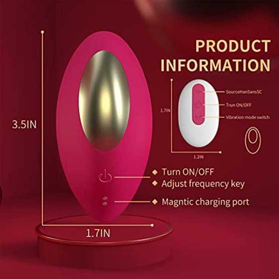 Wearable Clitoral G Spot Vibrator for Women, Rose Toy for Woman with 9 Vibrating Modes, Nipples Clitoral Stimulator Sex Toys wit