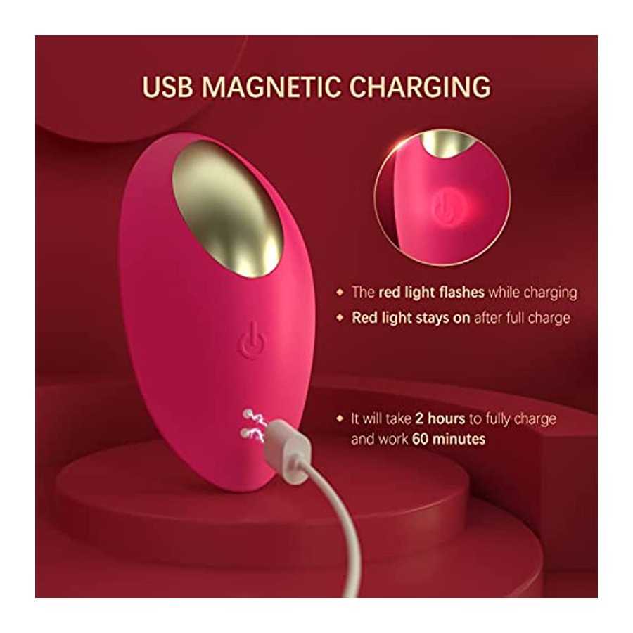 Wearable Clitoral G Spot Vibrator for Women, Rose Toy for Woman with 9 Vibrating Modes, Nipples Clitoral Stimulator Sex Toys wit
