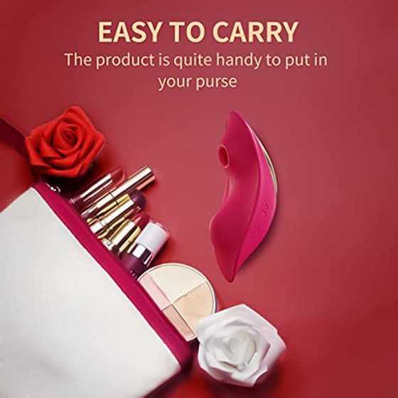 Wearable Clitoral G Spot Vibrator for Women, Rose Toy for Woman with 9 Vibrating Modes, Nipples Clitoral Stimulator Sex Toys wit