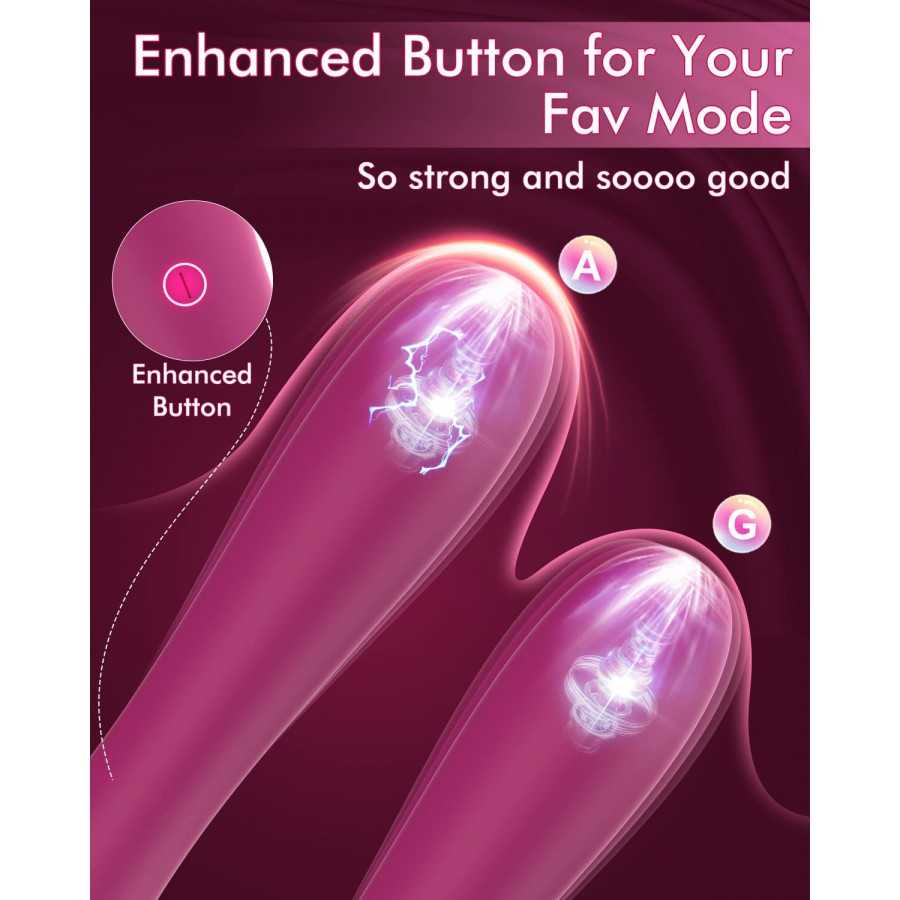 G Spot Dildo Vibrator - MOOLIGIRL Vibrating Wand Clitoral Vibrator with 11 Vibration Modes, Rose Sex Personal Massager Clitoral 