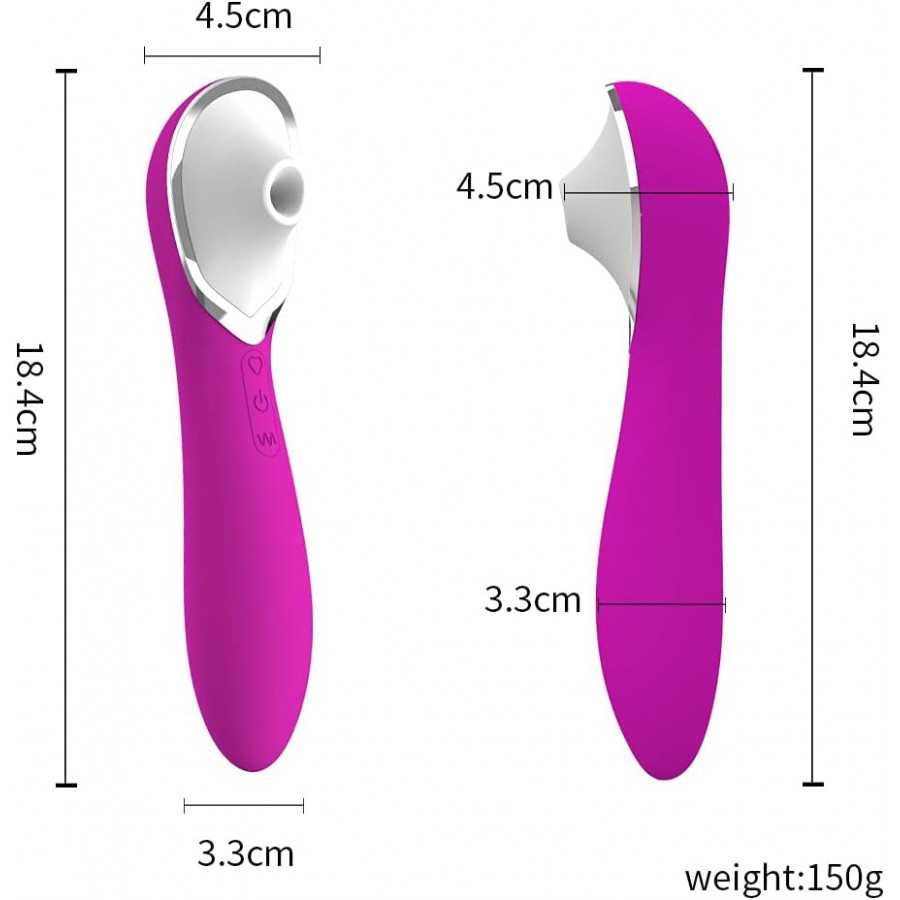 Sucking Vibrator for Women with 10 Intense Suction and 10 Speed Vibration Rechargeable Clit Sucker Nipple Stimulator Sex Toys fo