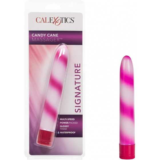 CalExoticsWaterproof Candy Cane Vibrator, Pink, 7"