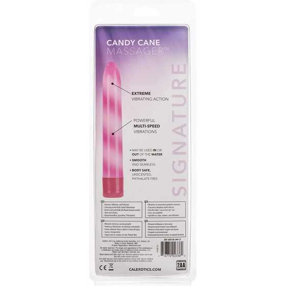 CalExoticsWaterproof Candy Cane Vibrator, Pink, 7"