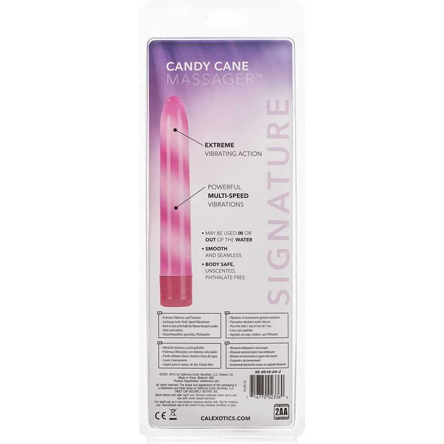 CalExoticsWaterproof Candy Cane Vibrator, Pink, 7"