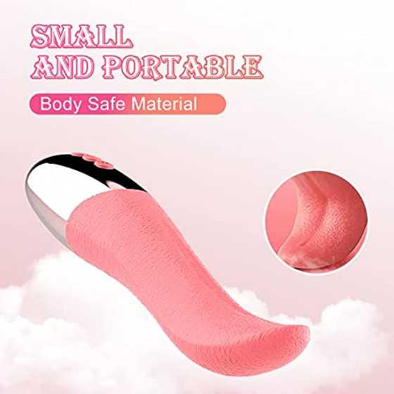 Realistic Clitoral Tongue Licking G Spot Vibrators Adult Sex Toys for Women, 10 Vibration Modes Vaginal Nipples Stimulator with 