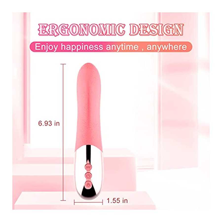 Realistic Clitoral Tongue Licking G Spot Vibrators Adult Sex Toys for Women, 10 Vibration Modes Vaginal Nipples Stimulator with 