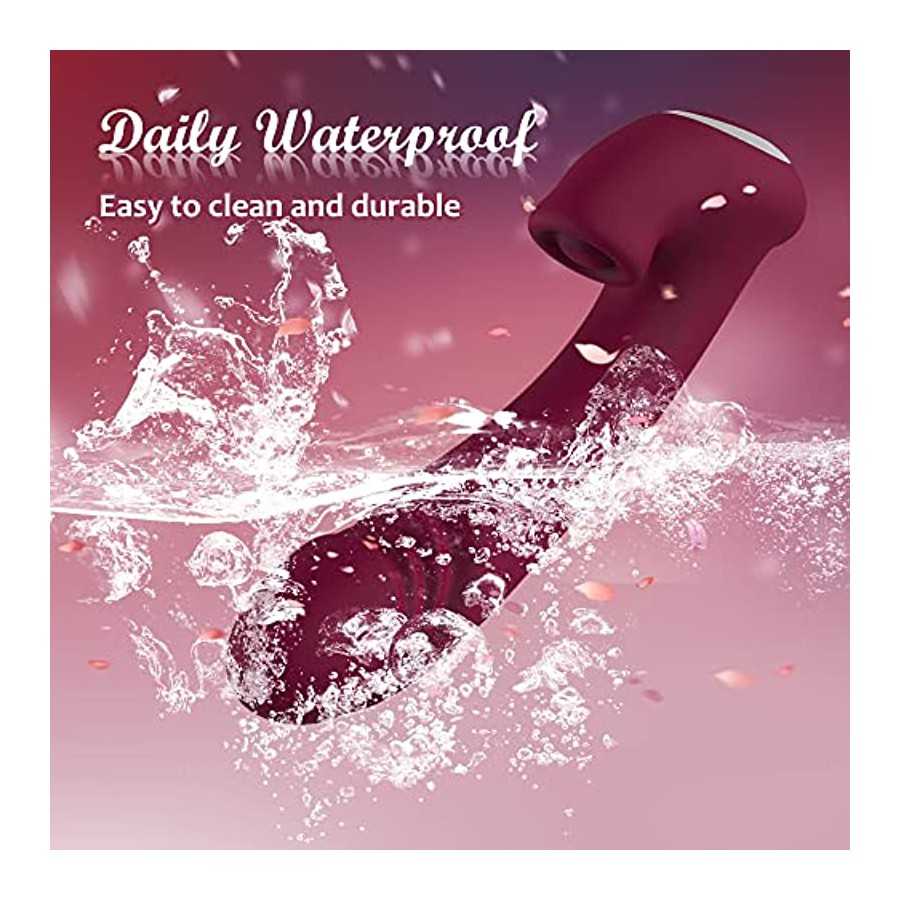 Clitoral Vibrator Wiggling G Spot Vibrator, Clit Vaginal Stimulator Realistic Dildo with 7 Flapping & Vibrating Modes, Rechargea