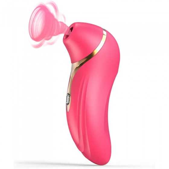Clitoral Sucking,Women Vibrator Sex Toys,Clit Nipple Stimulation with 3 Pulse Pure Suction Intensity,G spot Dildo Vibrator Rose 