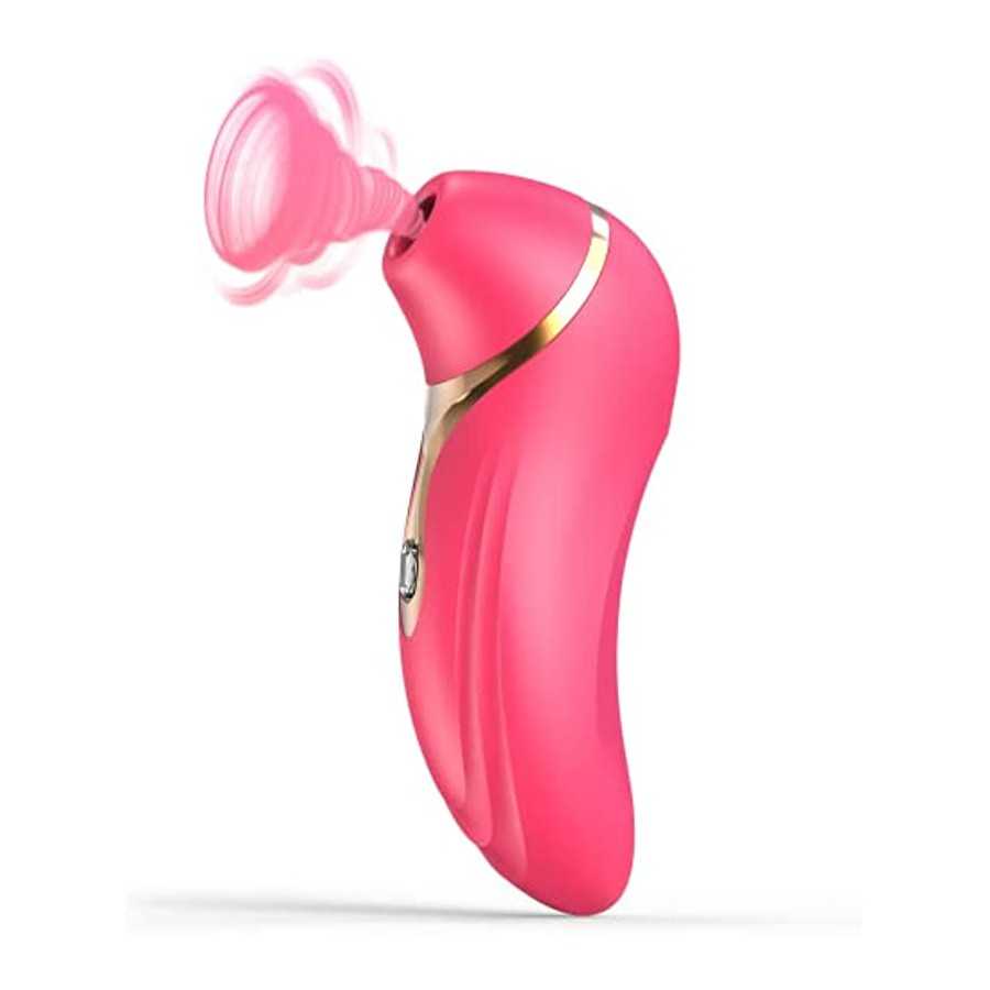 Clitoral Sucking,Women Vibrator Sex Toys,Clit Nipple Stimulation with 3 Pulse Pure Suction Intensity,G spot Dildo Vibrator Rose 