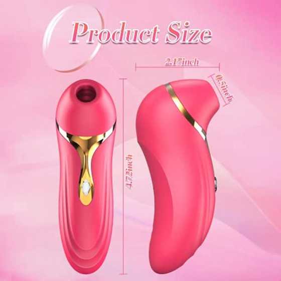 Clitoral Sucking,Women Vibrator Sex Toys,Clit Nipple Stimulation with 3 Pulse Pure Suction Intensity,G spot Dildo Vibrator Rose 