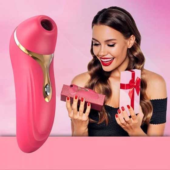 Clitoral Sucking,Women Vibrator Sex Toys,Clit Nipple Stimulation with 3 Pulse Pure Suction Intensity,G spot Dildo Vibrator Rose 