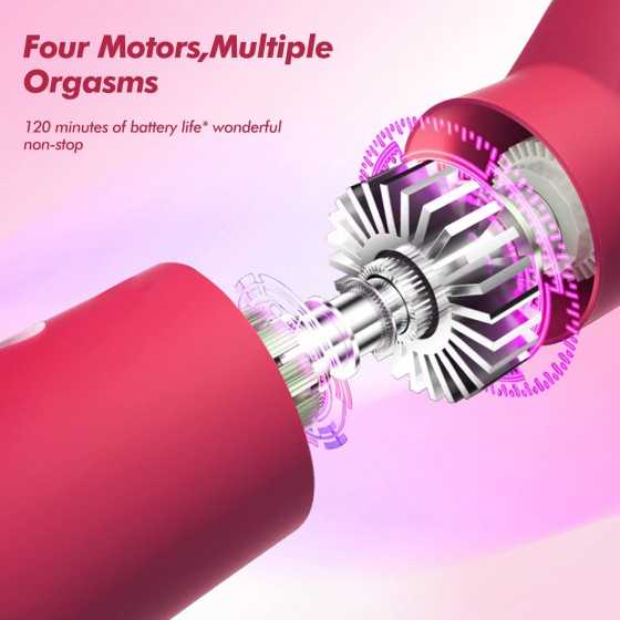 Rose Toy Vibrator for Women, Nipple Clitoral Stimulator Rose Toy, Thrusting Dildo Tongue Licking Vibrator with 9 Modes, Clitoris