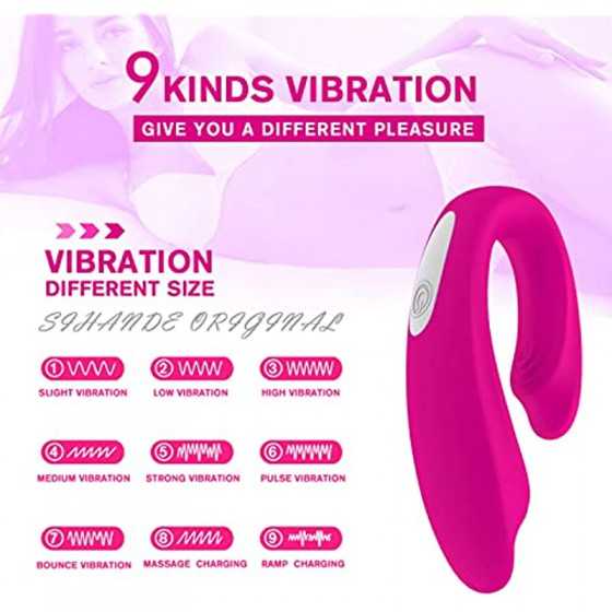 Rechargeable Clitoral and G-Spot Vibrator, Sex Toy Couples Vibrator with 9 Powerful Vibrations, Wireless Remote Control Clitoris