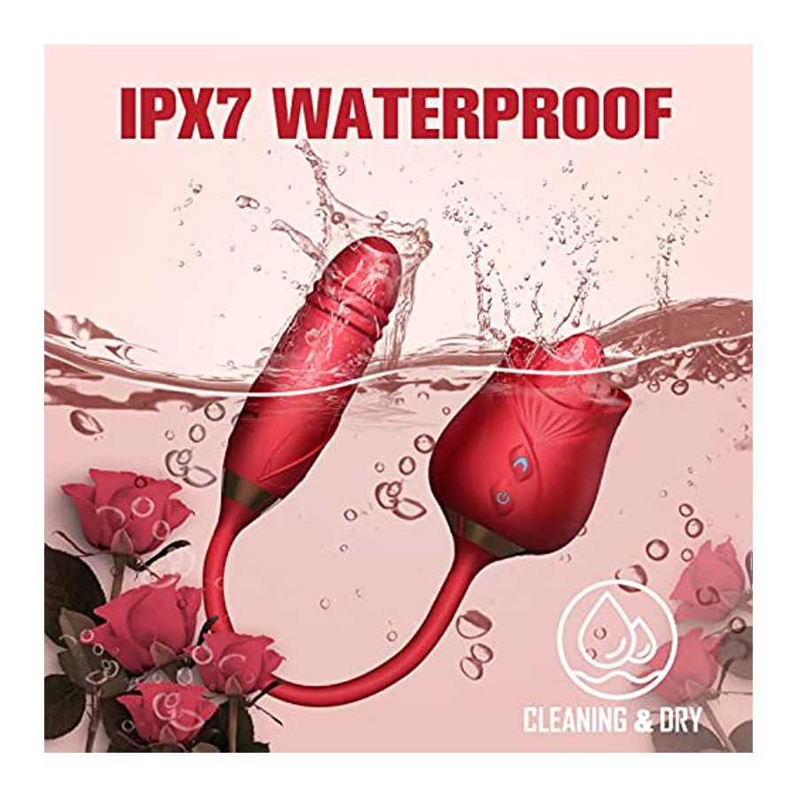 Rose Sex Stimulator for Women, Rose Toys Woman Sex Thrusting and Licking, Rose Adult Sex Toys Games Clitoral Tongue Thrusting G 