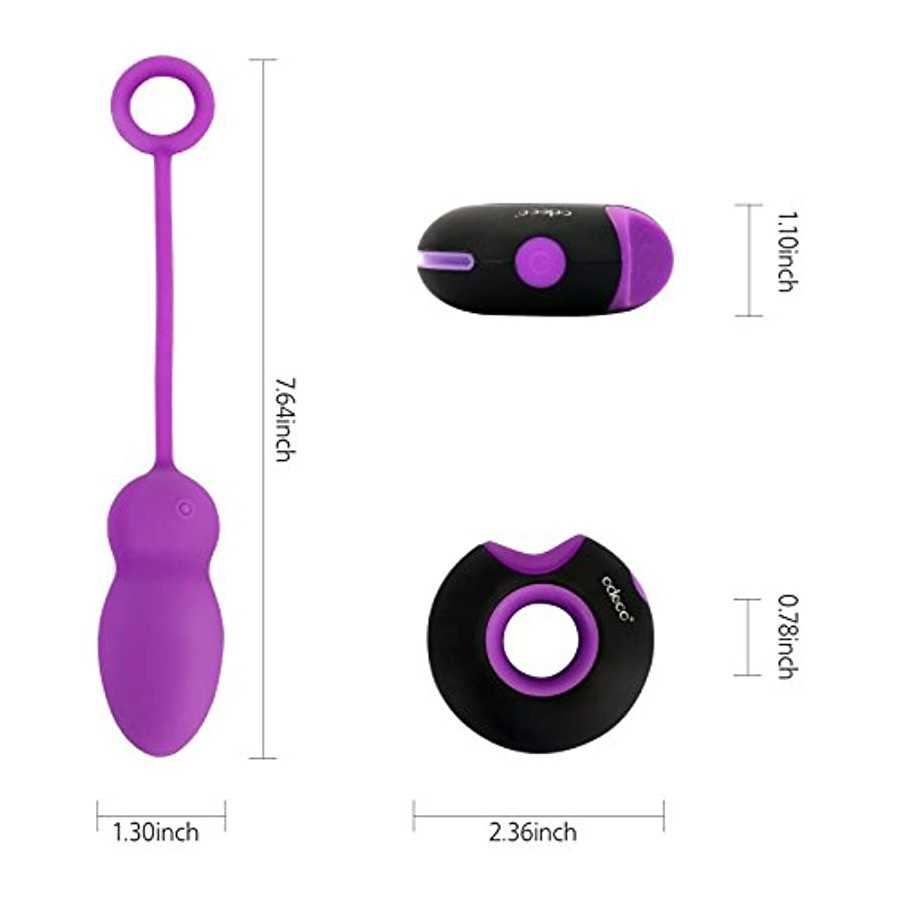 Odeco USB Rechargeable Wireless Remote Control Vibrating Silicone Bullet Egg LED Light 7-Frequency Pleasure Adult Sex Toys Vibe 