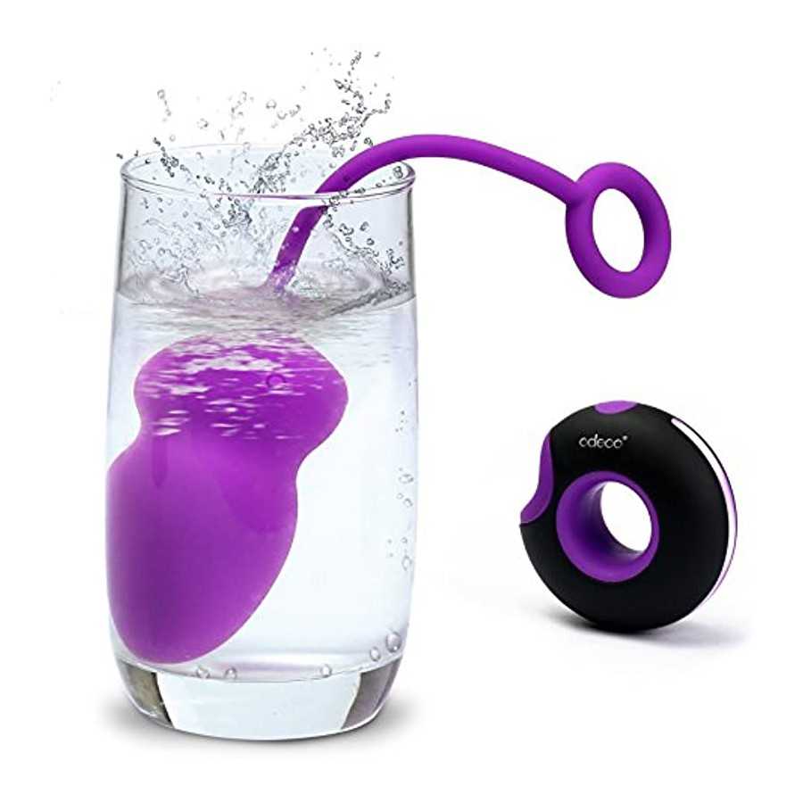 Odeco USB Rechargeable Wireless Remote Control Vibrating Silicone Bullet Egg LED Light 7-Frequency Pleasure Adult Sex Toys Vibe 