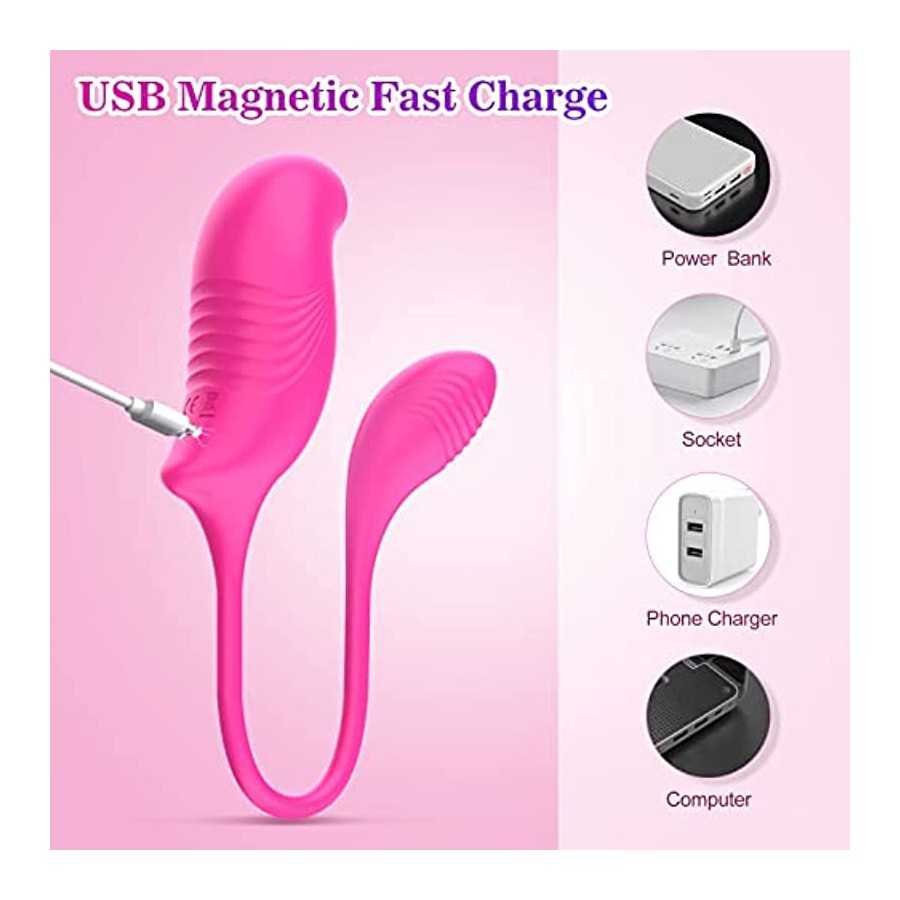 Adult Toys Sex Toys for Women - Clitoral Vibrator G-Spot Vibrator with Vibrating Anal Butt Plug, 2 in 1 Personal Massager with 9